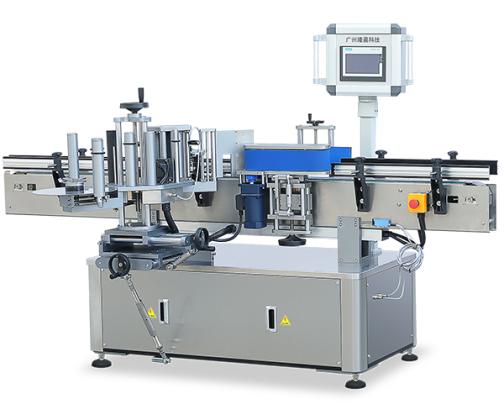 Linear fully automatic self-adhesive film belt round bottle labeling machine