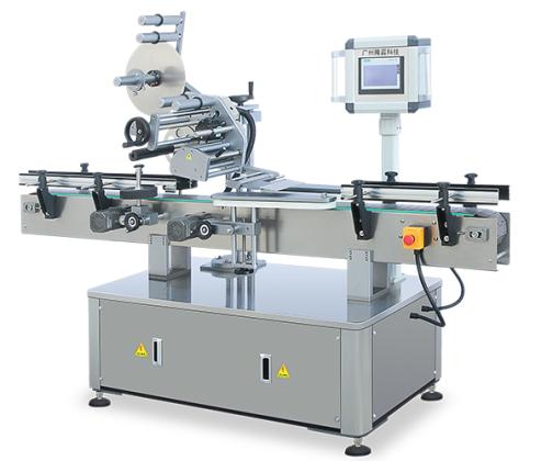 Linear fully automatic self-adhesive chain plate flat labeling machine